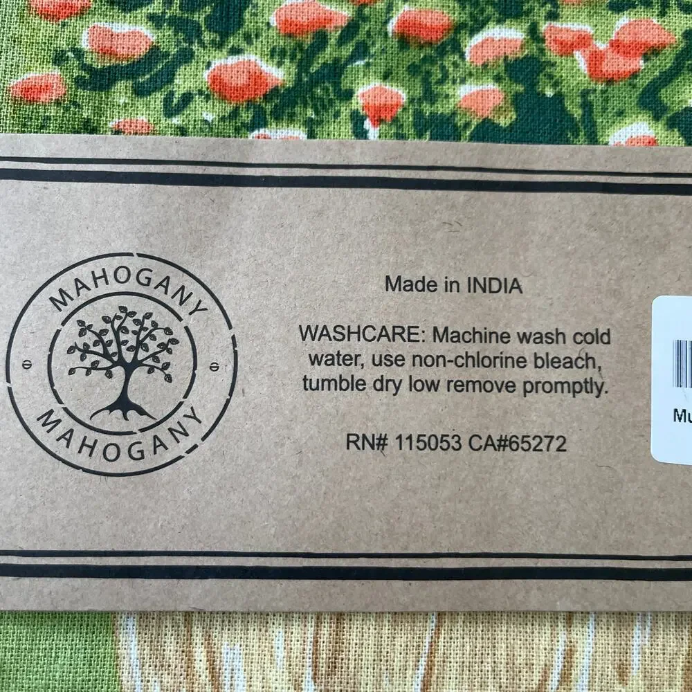 Mahogany Fall Mum Flour Sack Kitchen Towel Set of 2 Cotton 20x30 New